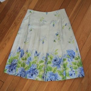 Floral Pleated Skirt Sz 4
